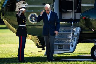 President Joe Biden disembarks from Marine One on the South Lawn of the White House and walks to the Oval Office.