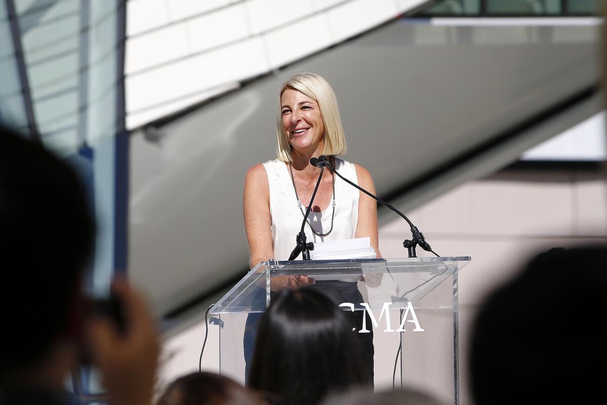 Heidi Zuckerman, OCMA's chief executive and director, Wednesday during a media preview in Costa Mesa.