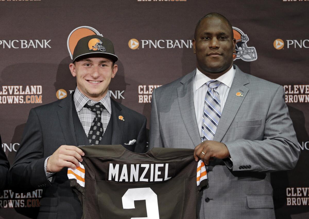 The Cleveland Browns chose Texas A&M quarterback Johnny Manziel in the first round of the NFL draft Thursday.
