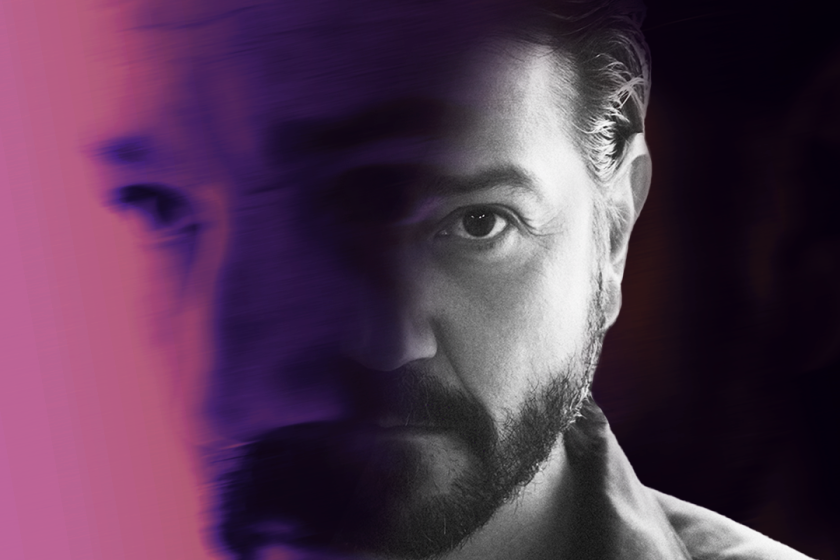 Diego Luna photos blurred together as a collage