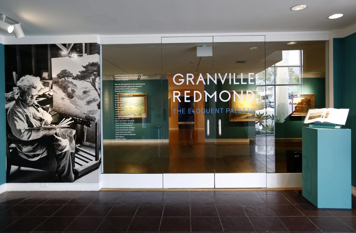Works of painter Granville Redmond at the Laguna Art Museum.