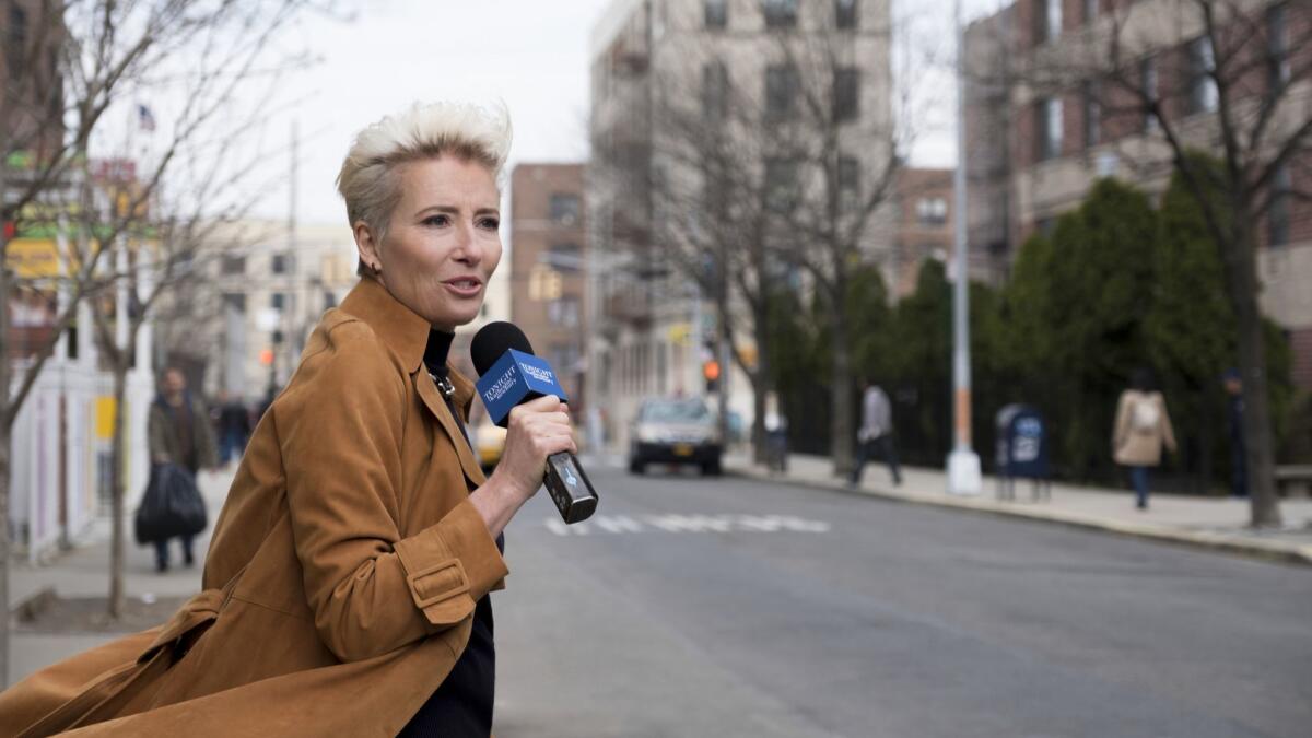 Emma Thompson in a scene from "Late Night."