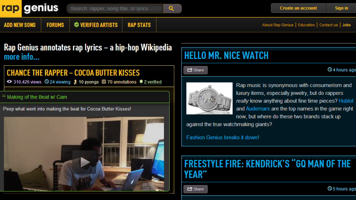 Rap Genius Unveils Licensing Deal With Music Publisher Sony Atv