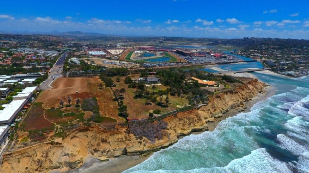 The proposed Marisol resort would be located on a triangular piece of land just north of Dog Beach in Del Mar.