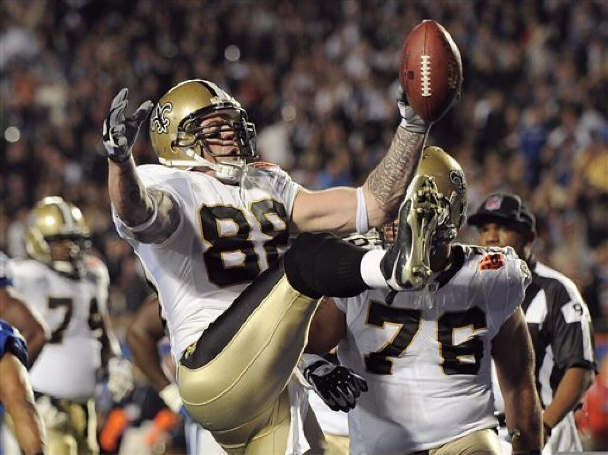 Saints fans in Miami celebrate Super Bowl win - The San Diego