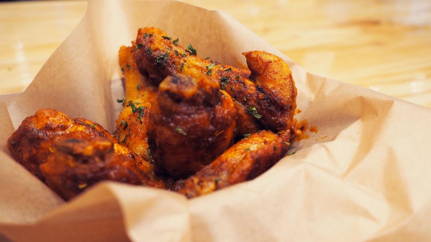 The "LBW infamous" chicken wings from Love Baked Wings on Melrose Avenue.