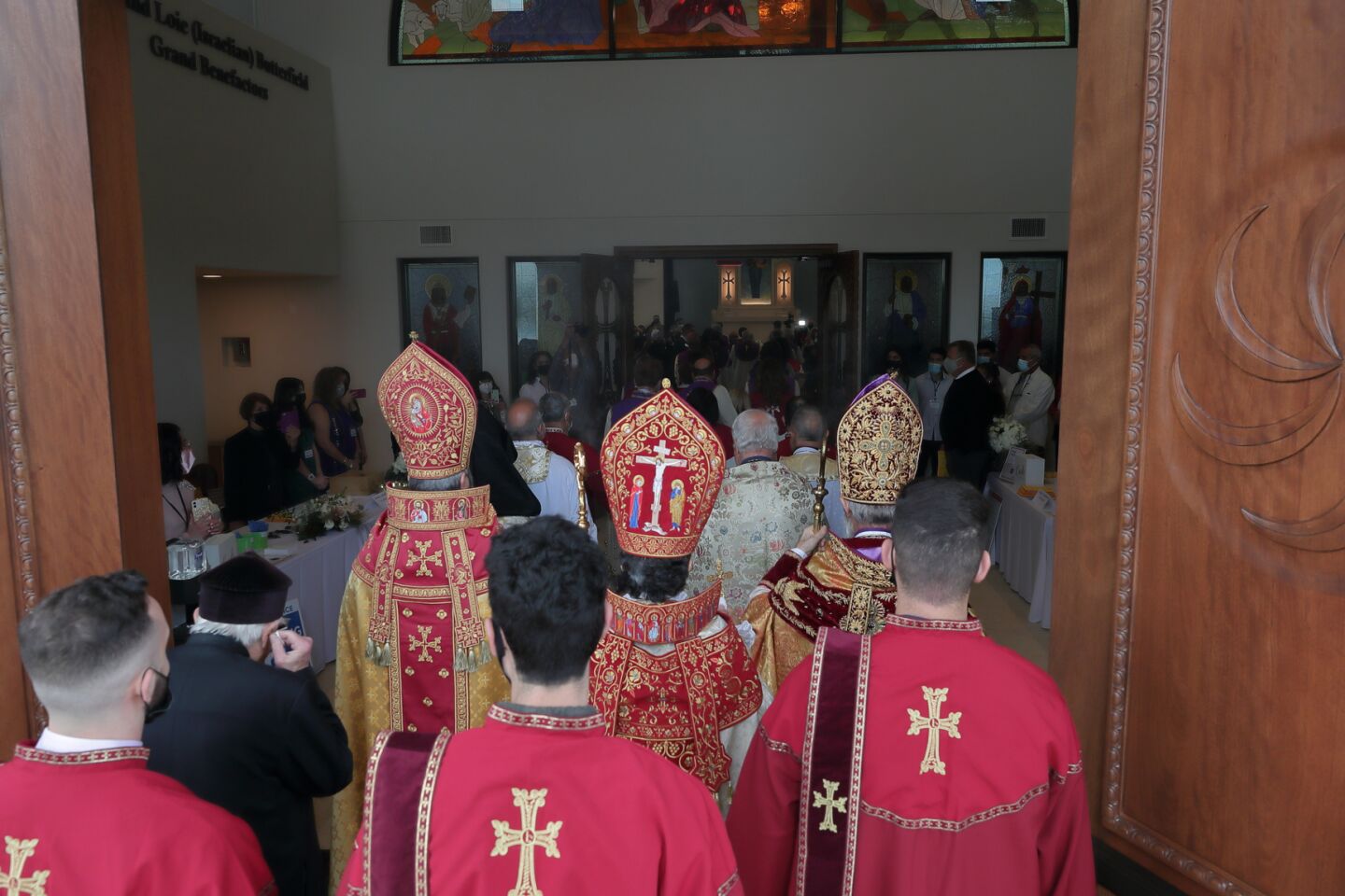 The processional for the consecration and church naming ceremony at the new Armenian Church in San Diego