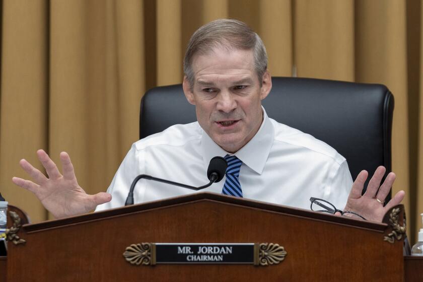 Rep. Jim Jordan, R-Ohio, chairman of the House Judiciary Committee, speaks during the House Judiciary Committee markup hearing to hold Attorney General Merrick Garland in contempt of Congress, Thursday, May 16, 2024, on Capitol Hill in Washington. (AP Photo/Jose Luis Magana)