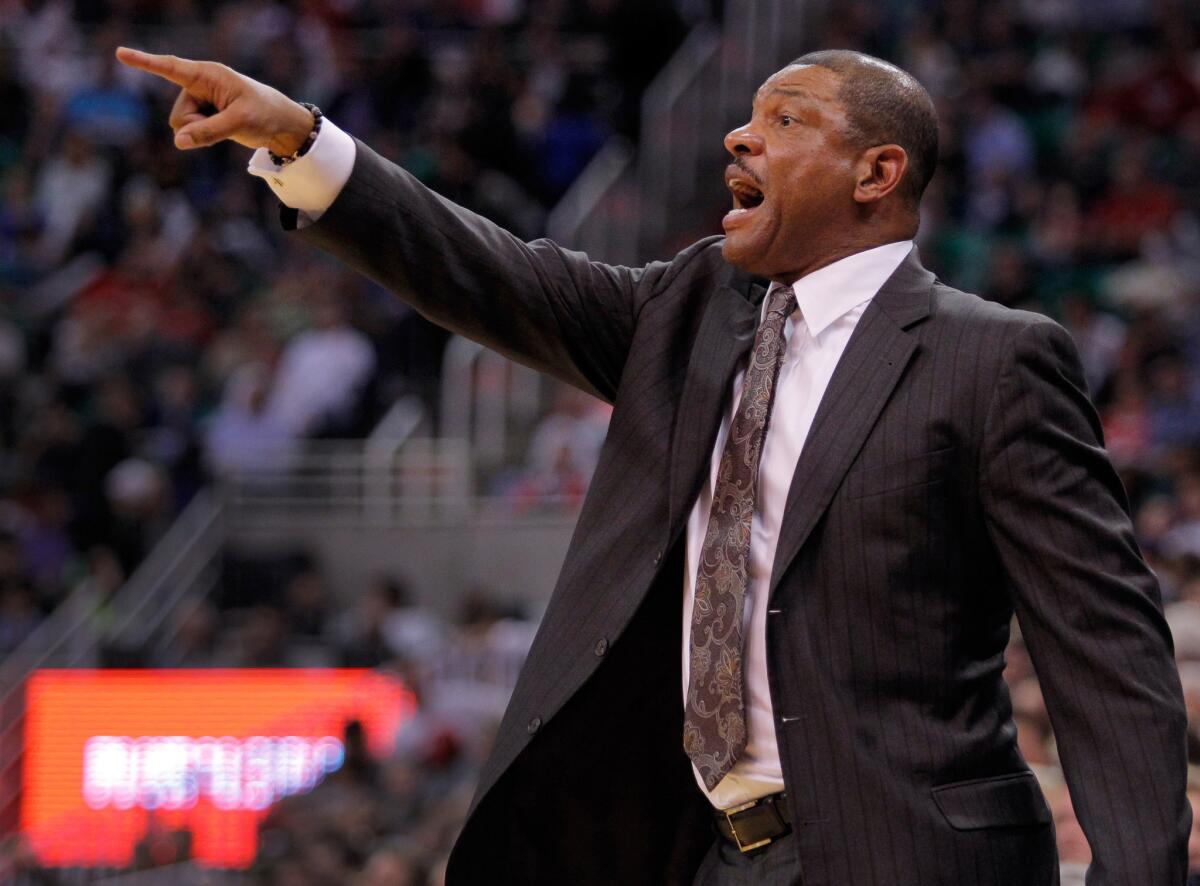 Doc Rivers shouts instructions to his team during the second half of the Clippers' 112-96 win Nov. 29 over the Utah Jazz.