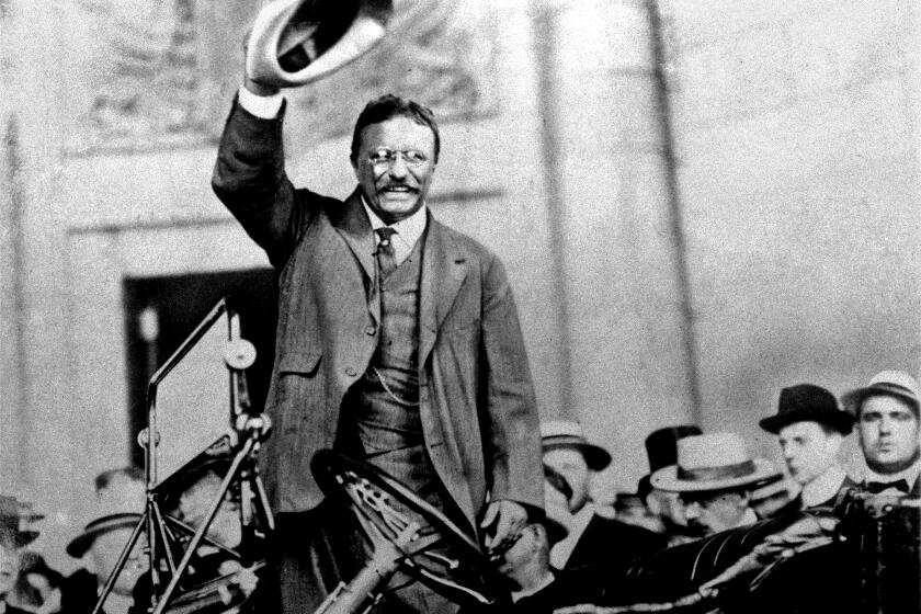 Theodore Roosevelt campaigns for the Presidency in 1904. (AP Photo)