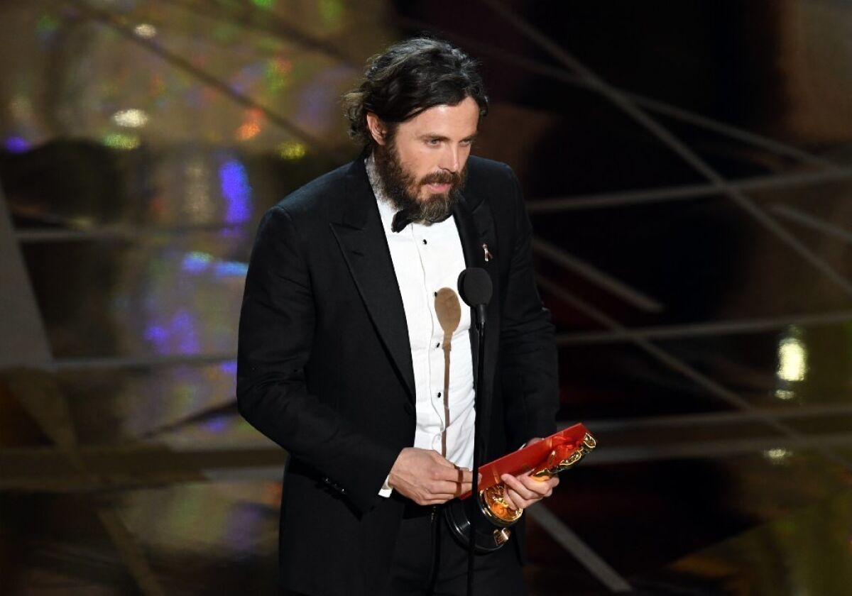 Casey Affleck won the lead actor Oscar for "Manchester by the Sea."