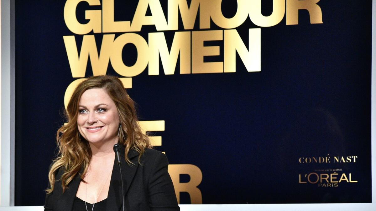 Amy Poehler speaks onstage at Glamour Women of the Year 2016.