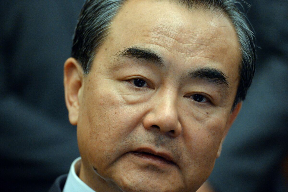 Chinese Foreign Minister Wang Yi met with the Los Angeles Times in Beijing ahead of talks between his country and the U.S.