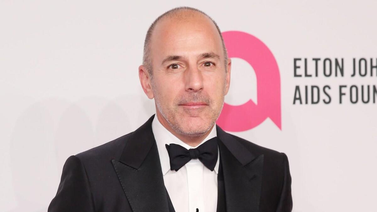 Matt Lauer is out at "Today."