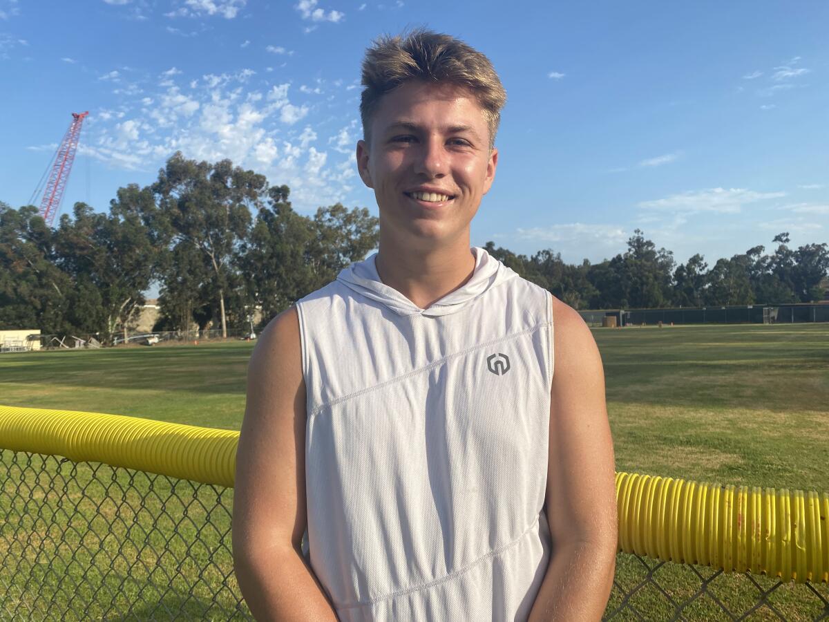 Shea Kuykendall of Long Beach Poly stands outside and smiles