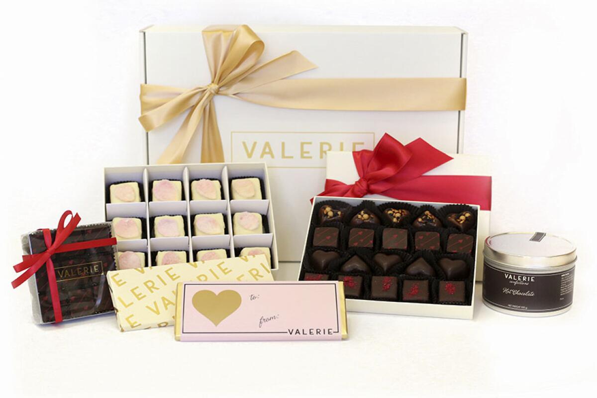 A photograph from Valerie Confections for Valentine's Day Gifts.
