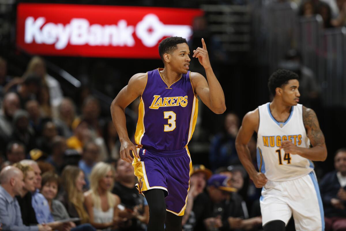 Anthony Brown was the Lakers' second-round pick in 2015 and averaged 8.3 minutes per game in the preseason.