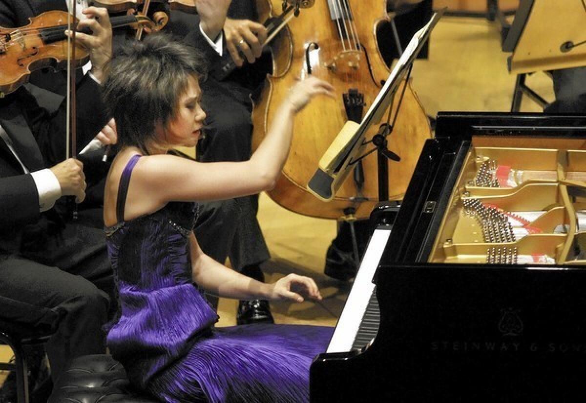 Pianist Yuja Wang plays Rachmaninoff's Third Concerto with Gustavo Dudamel conducting the Los Angeles Philharmonic.