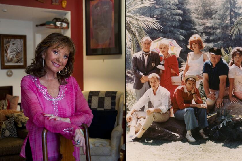 Dawn Wells at her Valley Village home, left, and as a member of "Gilligan's Island."