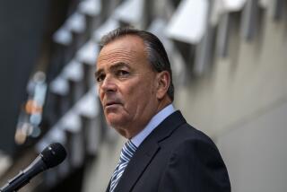 Los Angeles, CA - October 07: Mayoral Candidate Rick J. Caruso arrives at Emerson College in Hollywood on Friday, Oct. 7, 2022, in Los Angeles, CA. Mayoral Candidate Rick J. Caruso is speaking at a Hollywood Chamber of Commerce event. (Francine Orr / Los Angeles Times)