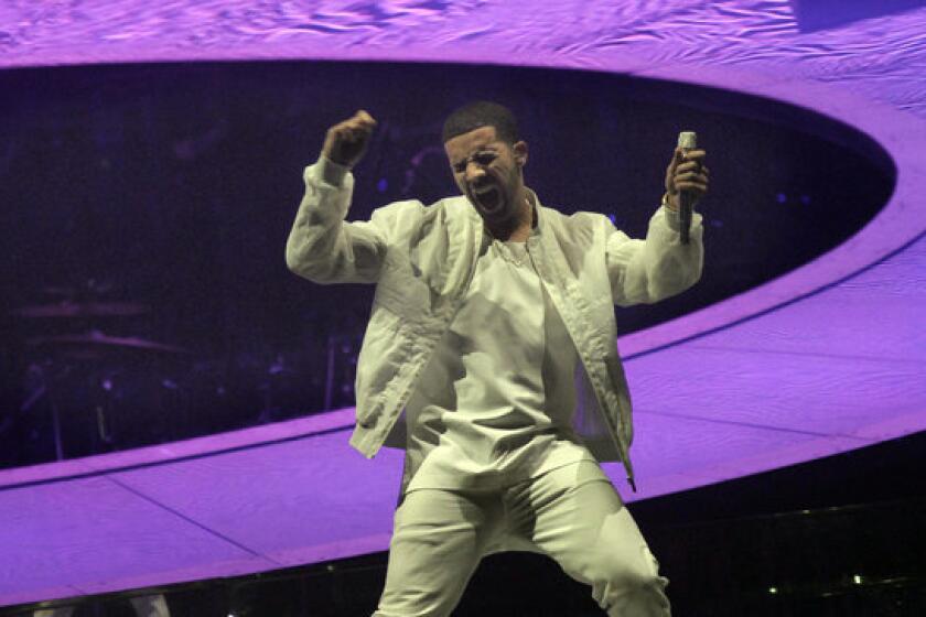 Drake performs at Honda Center in Anaheim on Nov. 21.