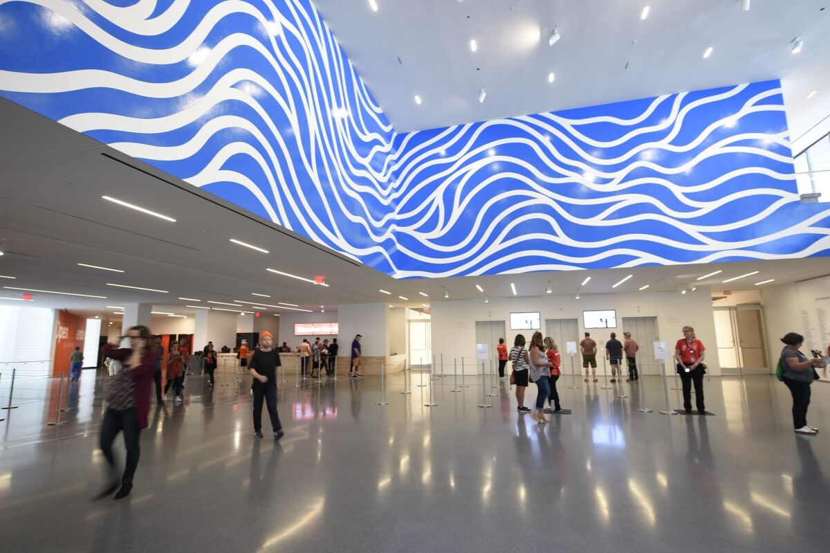 Interior view of the newly renovated San Francisco Museum of Modern Art, which opened in mid-May after a three-year renovation.