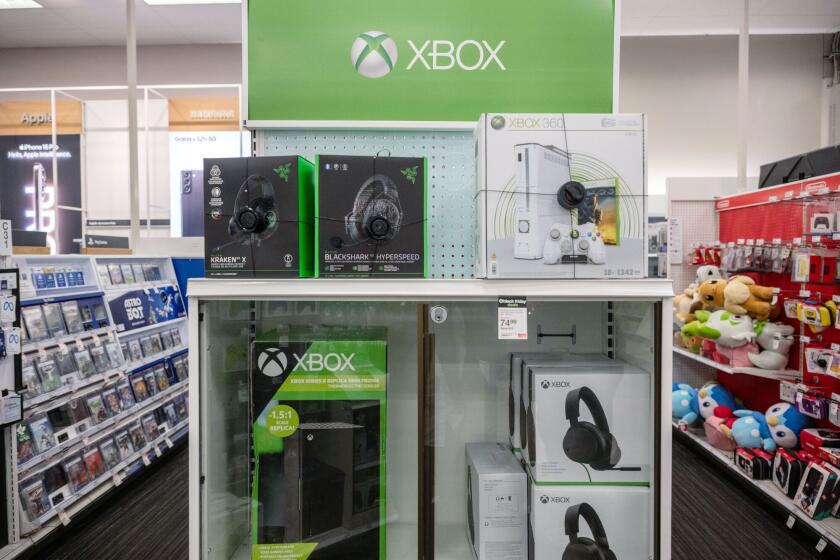 Xbox video game consoles and accessories at a Target store in Clifton, New Jersey, US, on Tuesday, Nov. 26, 2024.