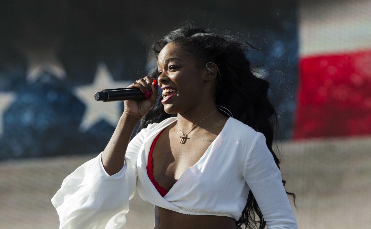 The 2015 Coachella Valley Music and Arts Festival gets underway.Azealia Banks during her set on the Coachella Stage Friday.