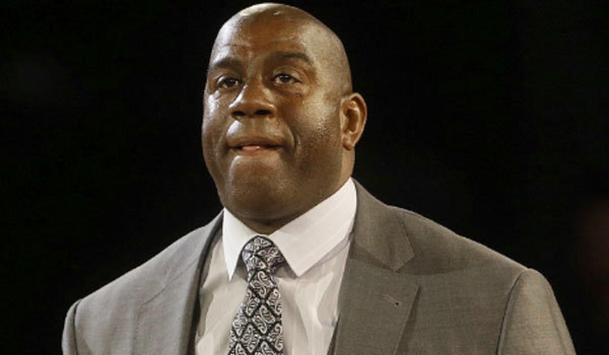 Magic Johnson questioned the Lakers' leadership Wednesday via Twitter.