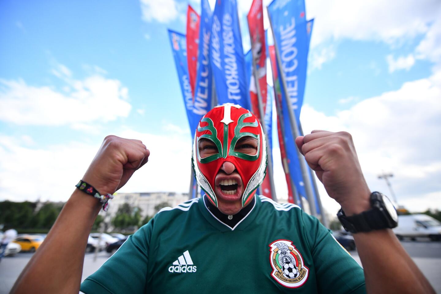 La fiesta de los mexicanos anima las calles de Moscú durante el Mundial.