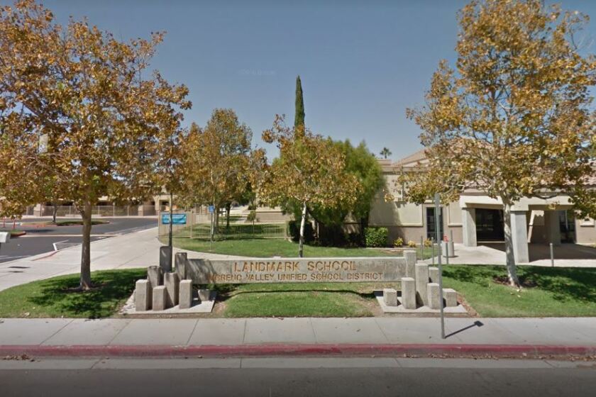 Landmark Middle School in Moreno Valley.
