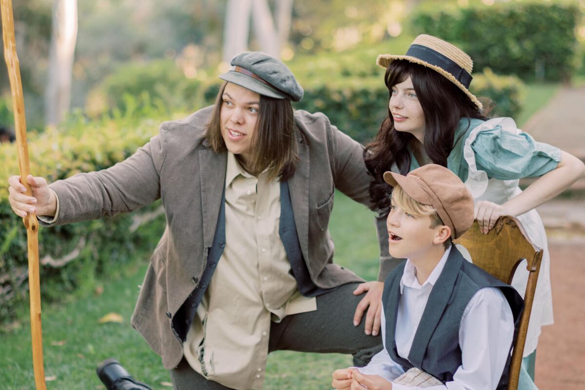 Kannon Gowen, left, Kaylee Page and Bradley Peelle in Wildsong Productions' "The Secret Garden."