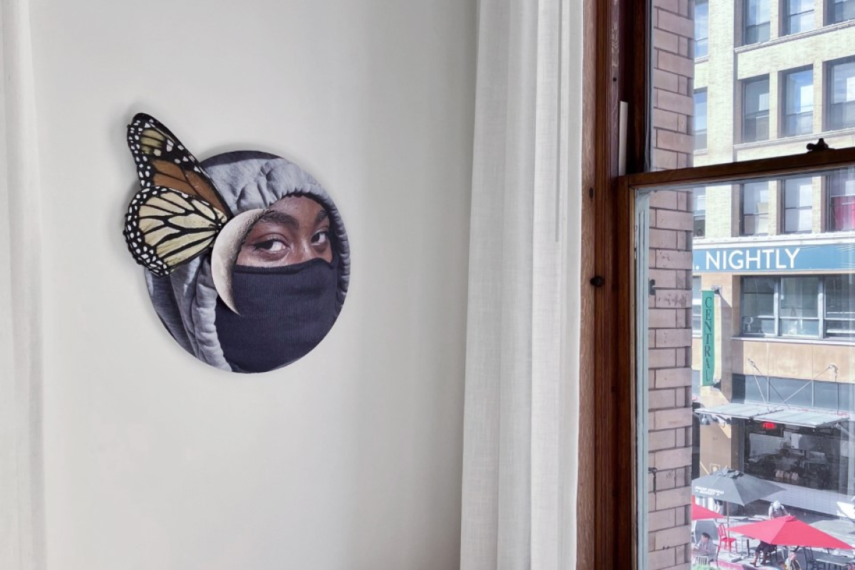 Glen Wilson’s work installed at NeueHouse Bradbury.