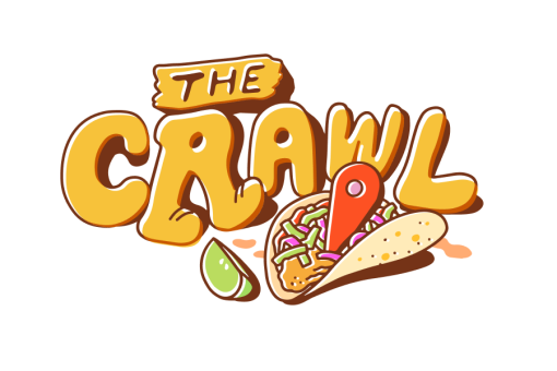 illustration of chicken wings with the logo of 'The Crawl'