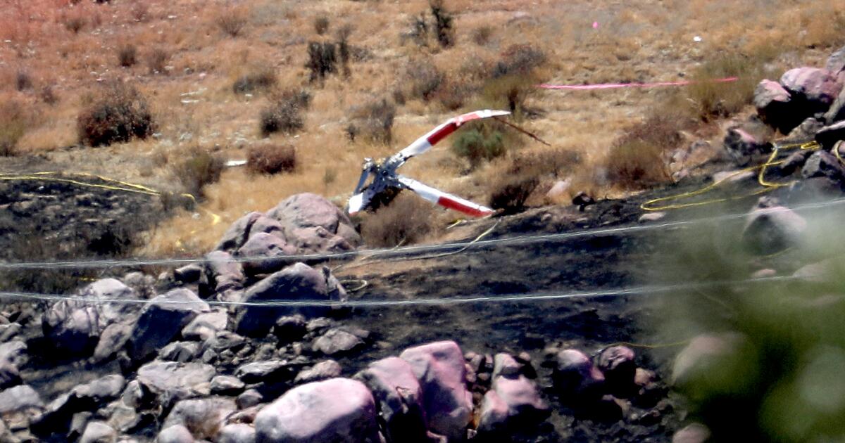 A sudden, disastrous drop is one cause of SoCal helicopter crash that killed 3, report says