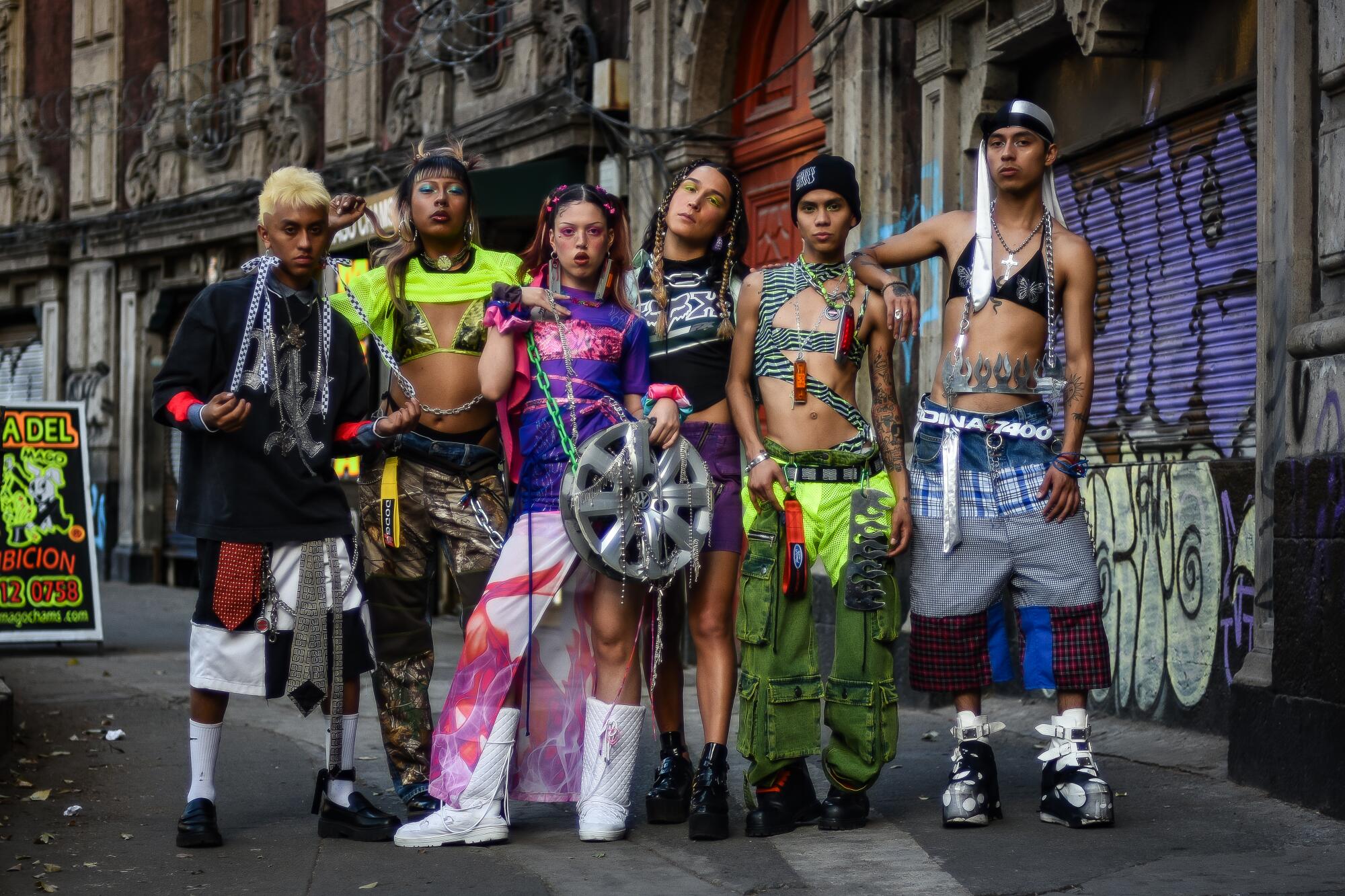 A group of models on the streets of Mexico City