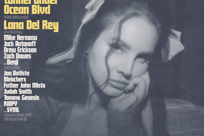 This image released by Interscope shows "Did You Know That There's a Tunnel Under Ocean Blvd" by Lana Del Rey. (Interscope via AP)
