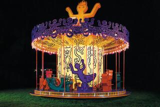 Keith Haring's Luna Luna carousel is full of curves and exaggerated shapes. 