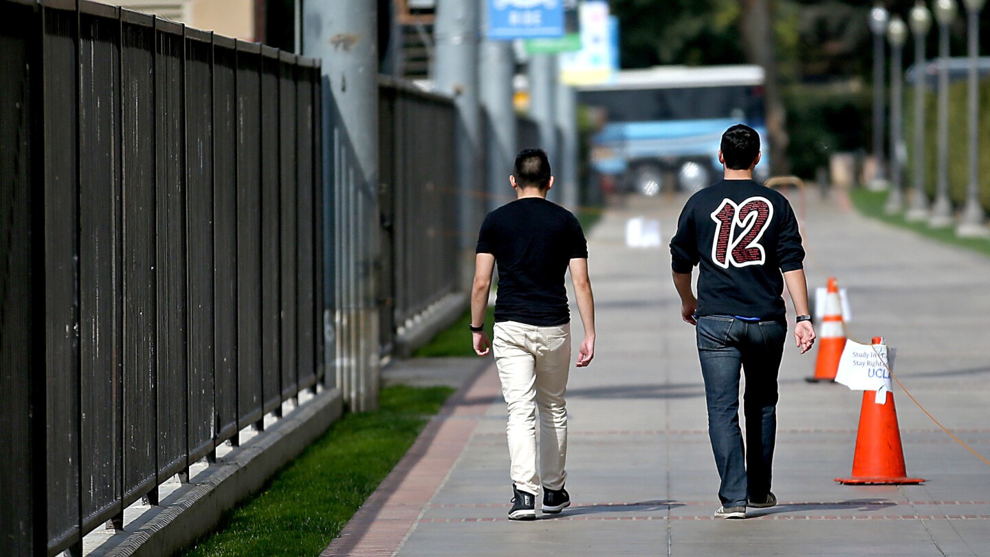 Students at UCLA take part in research about why men resort to violence. The results showed that men who walked in sync tended to under-size adversaries -- marching made them feel more formidable.