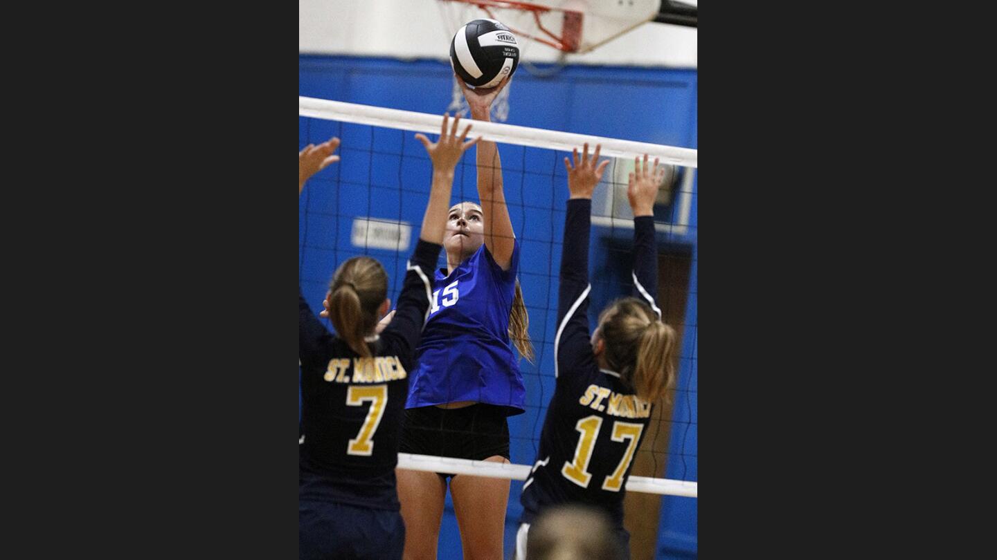 Photo Gallery: St. Monica Academy vs. International School of Los Angeles in International League girls' volleyball