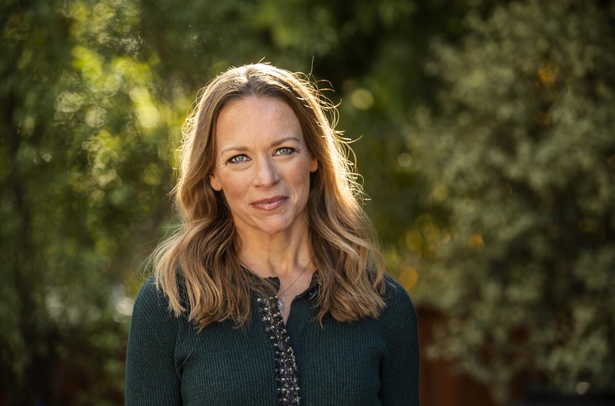 YouTube executive Kelly Merryman is photographed at her home in Manhattan Beach.