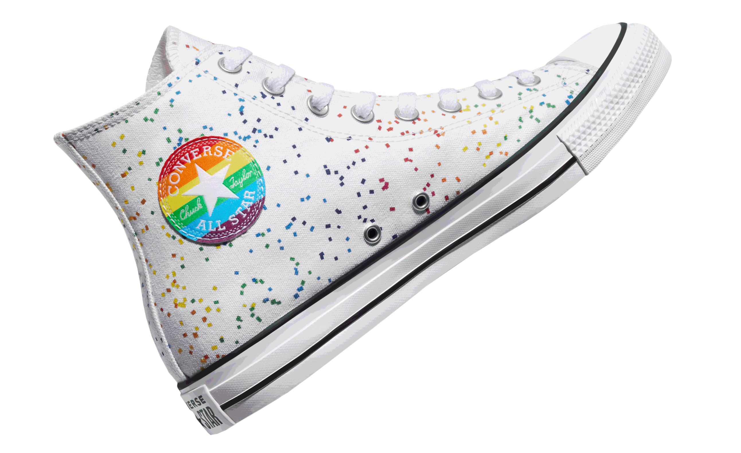 Converse's Custom Chuck Taylor All Star Pride by You high-top sneakers in assorted colors and styles