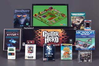 This photo, provided by the Strong National Museum of Play, in Rochester, N.Y., Tuesday, March 16, 2021, shows 12 finalists for 2021 induction into the Video Game Hall of Fame. Included are: Nintendo's "Animal Crossing," Infinity Ward/Activision's "Call of Duty," Zynga's "FarmVille," "FIFA International Soccer," Harmonix's "Guitar Hero," Mattel Electronics' "Mattel Football," "Microsoft Flight Simulator," Namco/Atari's "Pole Position," Blizzard Entertainment's "StarCraft," Midway's "Tran," and Broderbund's "Where in the World is Carmen San Diego?" (Strong National Museum of Play via AP)