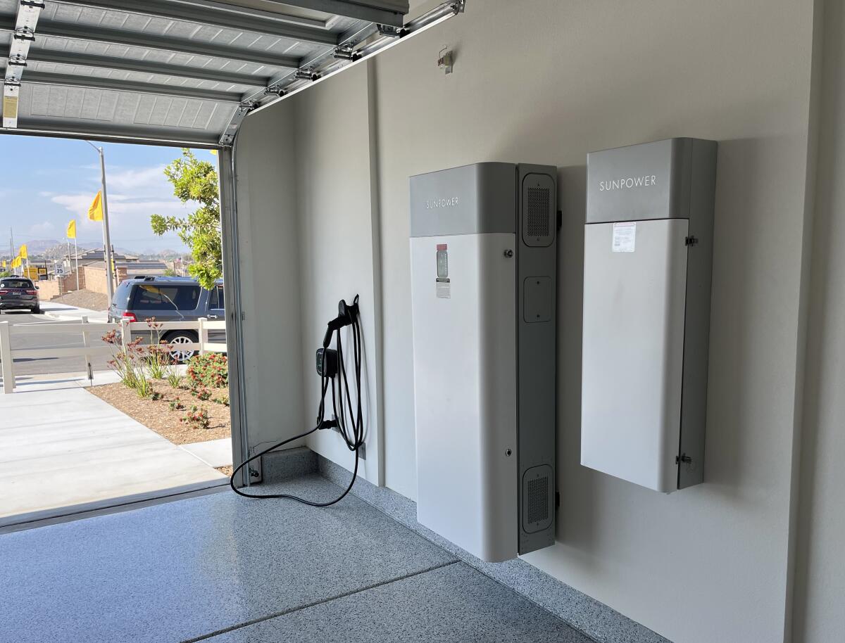 A battery storage system at an all-electric home