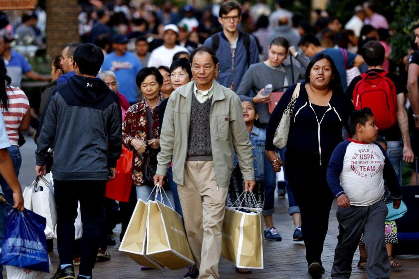 Holiday shoppers at the Citadel Outlets in Los Angeles, Calif., on Black Friday.