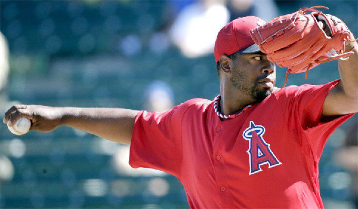 Jerome Williams, Angels long reliever, gave up seven earned runs on 11 hits in 1 1/3 innings in the team's 10-9 loss to the Rangers.