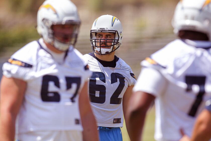 SAN DIEGO_The San Diego Chargers held rookie mini-camp at Chargers Practice facility Friday.