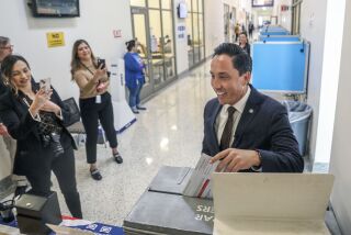 San Diego Mayor Todd Gloria casts his ballot at The San Diego County Registrar of Voters, on the eve of the US midterm elections, in San Diego, California, on November 7, 2022. (Photo by SANDY HUFFAKER / AFP) (Photo by SANDY HUFFAKER/AFP via Getty Images)