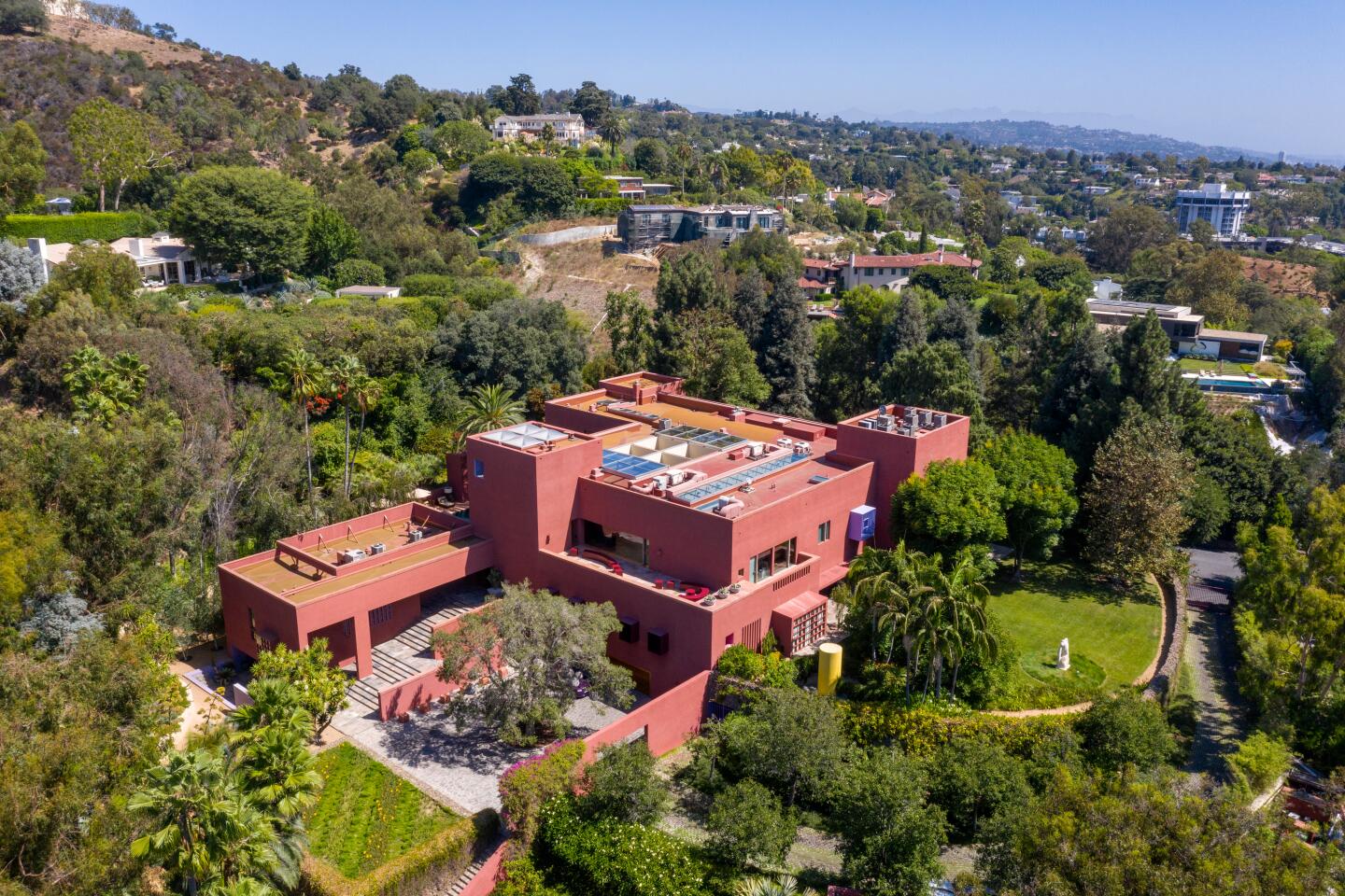 An aerial view.