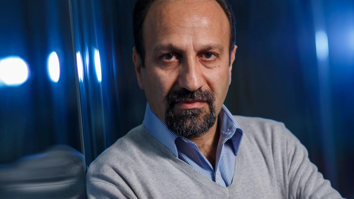 Iranian filmmaker Asghar Farhadi, in Los Angeles on Jan. 10, before the Trump administration's ban on travel to the U.S. from seven countries, including Iran.